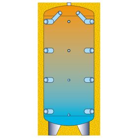   1000 N Puffer tartály fűtési víz tárolására 1000 literes (csőtekercs nélkül)