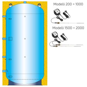   2000 literes Használati melegvíztartály Zománcbevonattal (tekercs nélkül)